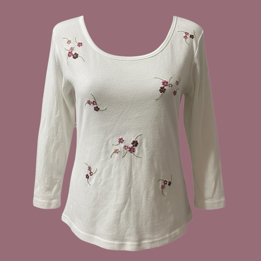 Karen Kane Floral Embroidered Top